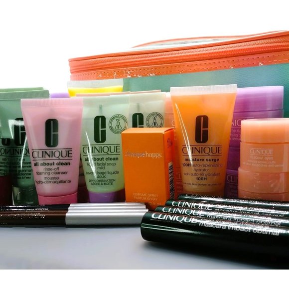 CLINIQUE Makeup and Skincare Bundle 35+ Items Including 2 Makeup Bags - Picture 13 of 15